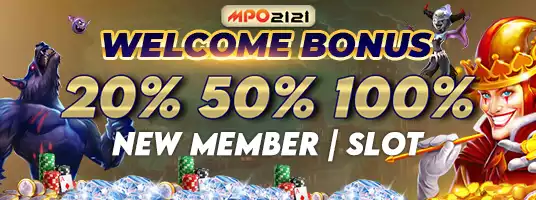 welcome bonus slot 20%, 50%, 100% MPO2121